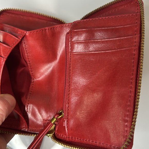 Elliott Lucca red woven leather phone wallet/wristlet - Picture 10 of 14